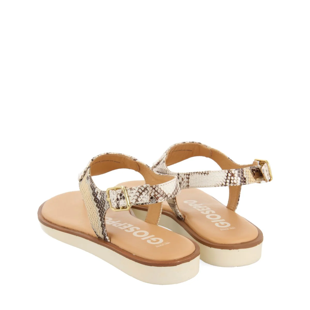 OFF-WHITE SNAKE PRINT LEATHER SANDALS FOR WOMEN XIBER - Image 3