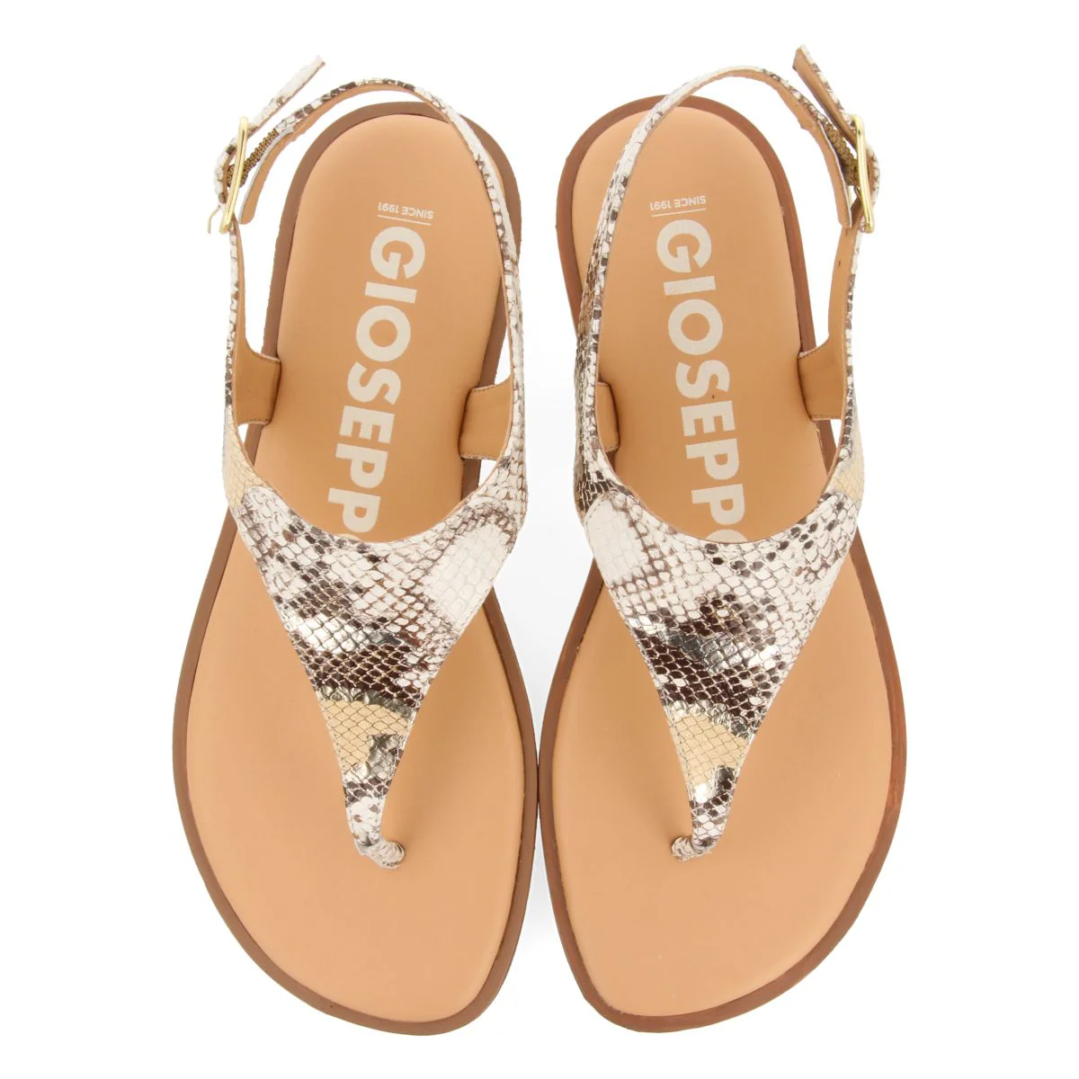 OFF-WHITE SNAKE PRINT LEATHER SANDALS FOR WOMEN XIBER - Image 4