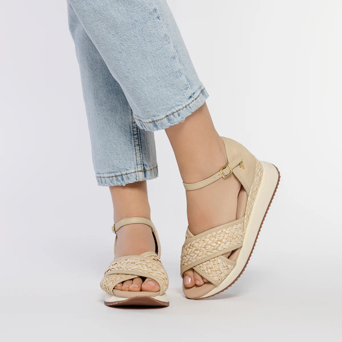 OFF-WHITE SPORTS SANDALS WITH WEDGE FOR WOMEN RINSEY - Image 2
