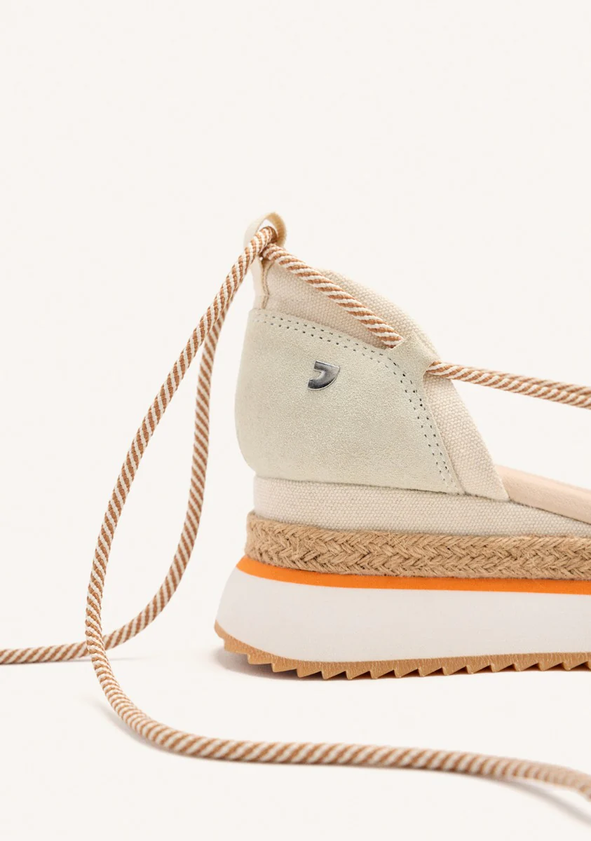 OPEN LEATHER PLATFORM RAFFIA SNEAKERS CHITTENDEN - Image 4
