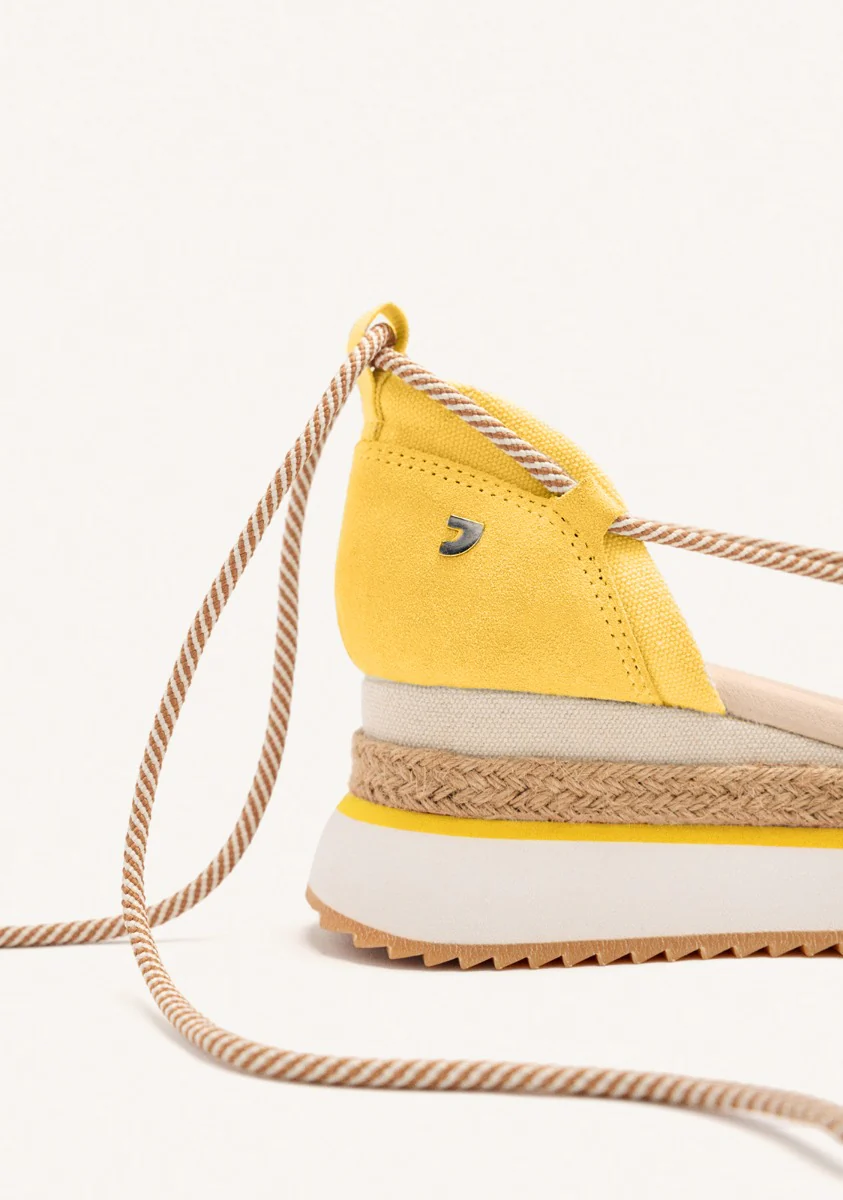 OPEN LEATHER PLATFORM RAFFIA SNEAKERS CHITTENDEN - Image 4