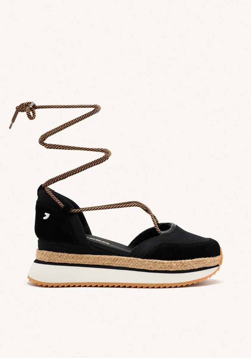 OPEN LEATHER PLATFORM RAFFIA SNEAKERS CHITTENDEN