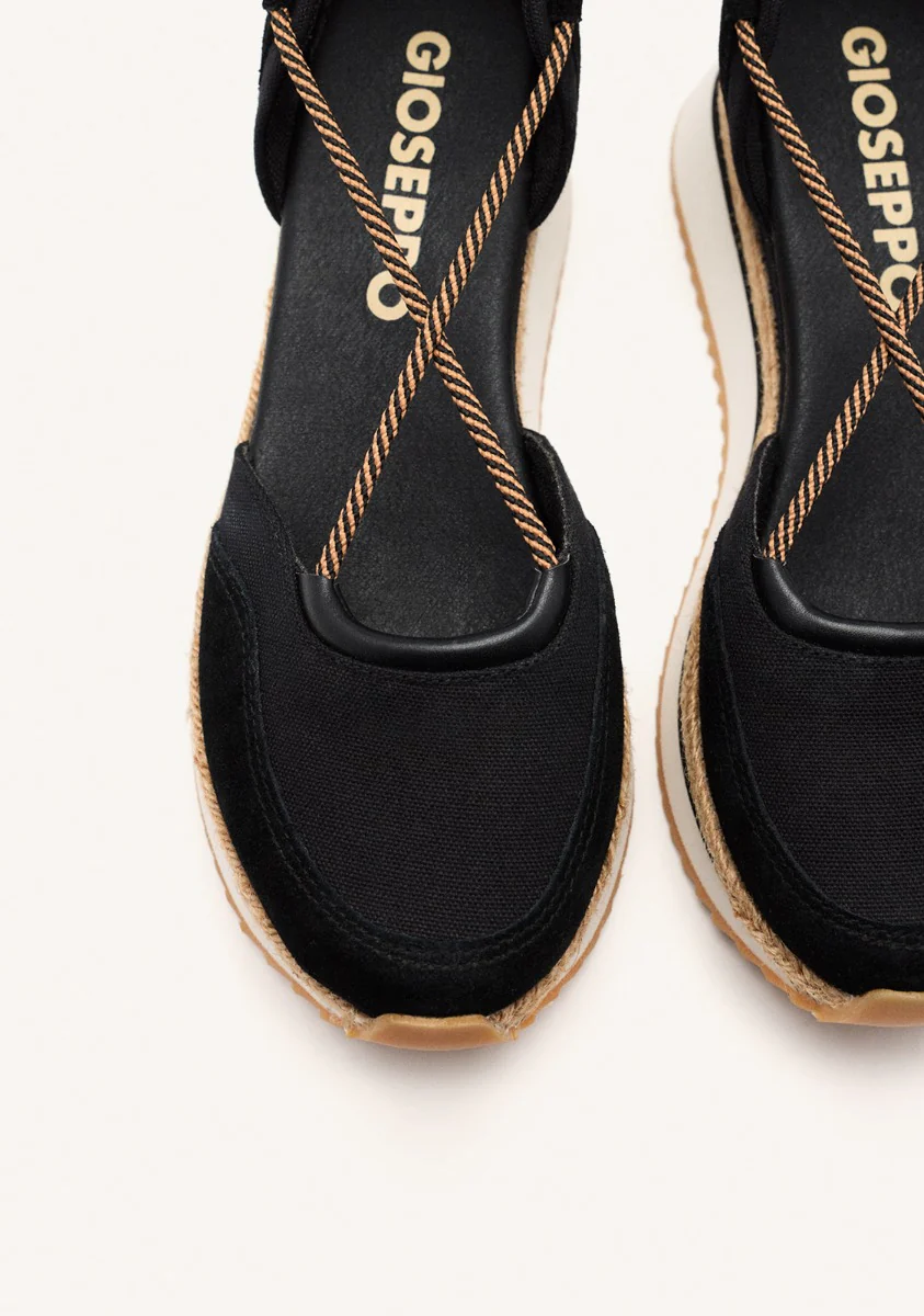 OPEN LEATHER PLATFORM RAFFIA SNEAKERS CHITTENDEN - Image 3