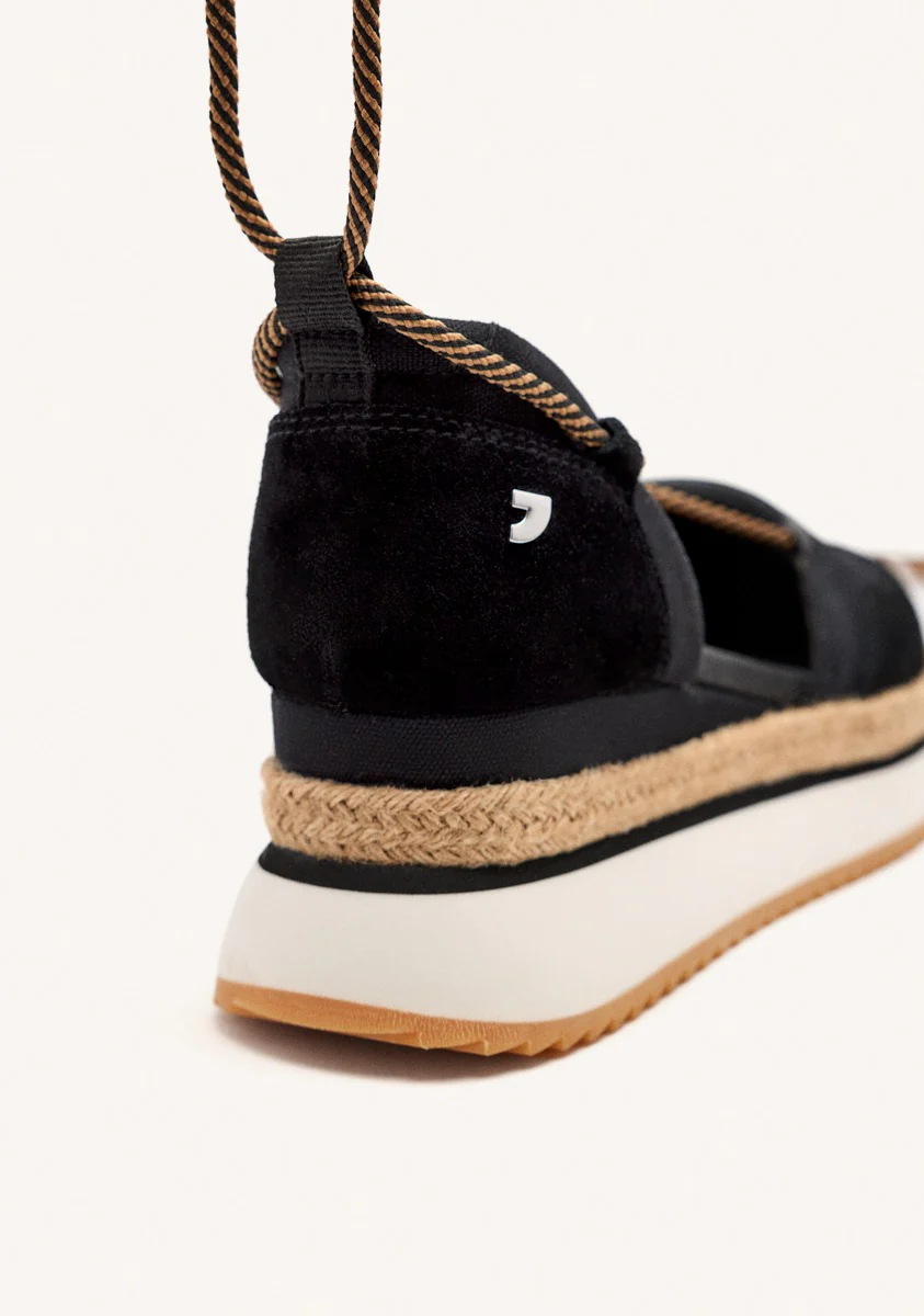 OPEN LEATHER PLATFORM RAFFIA SNEAKERS CHITTENDEN - Image 4