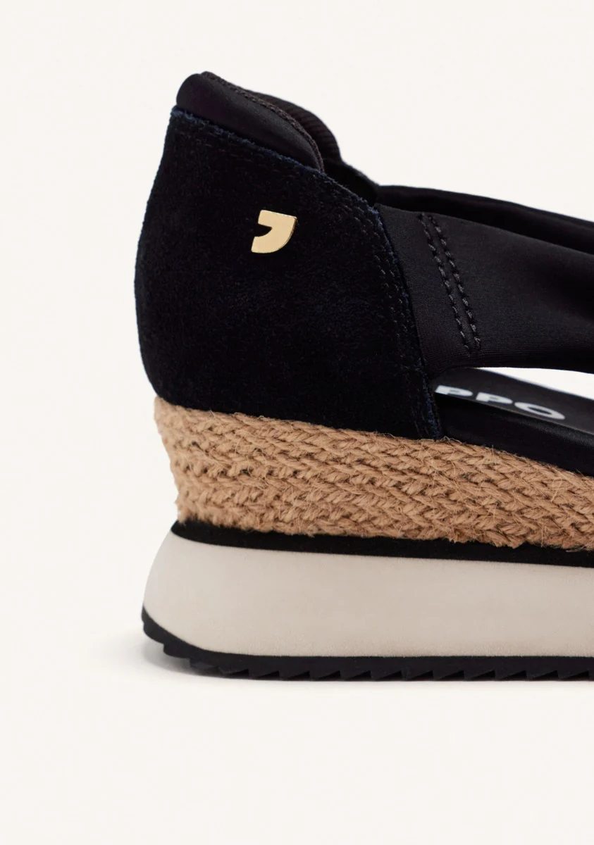 OPEN LEATHER WEDGE RAFFIA SNEAKERS DARLINGTON - Image 4