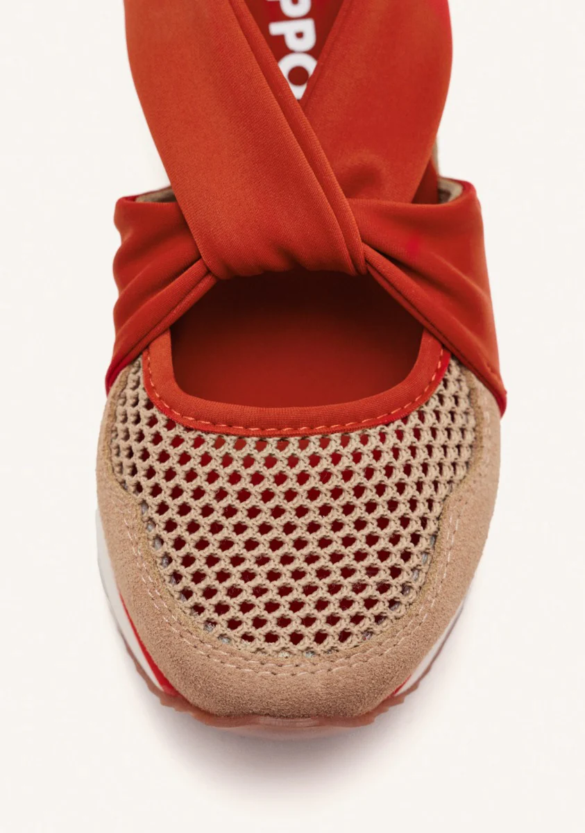 OPEN LEATHER WEDGE RAFFIA SNEAKERS DARLINGTON - Image 4