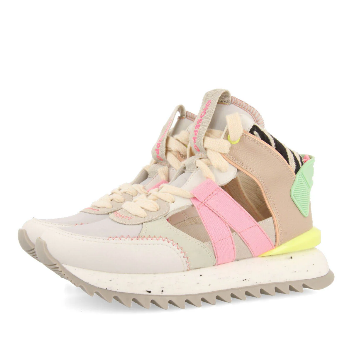 Ormoy women's semi-open button-up sneakers with a range of prints - Image 2