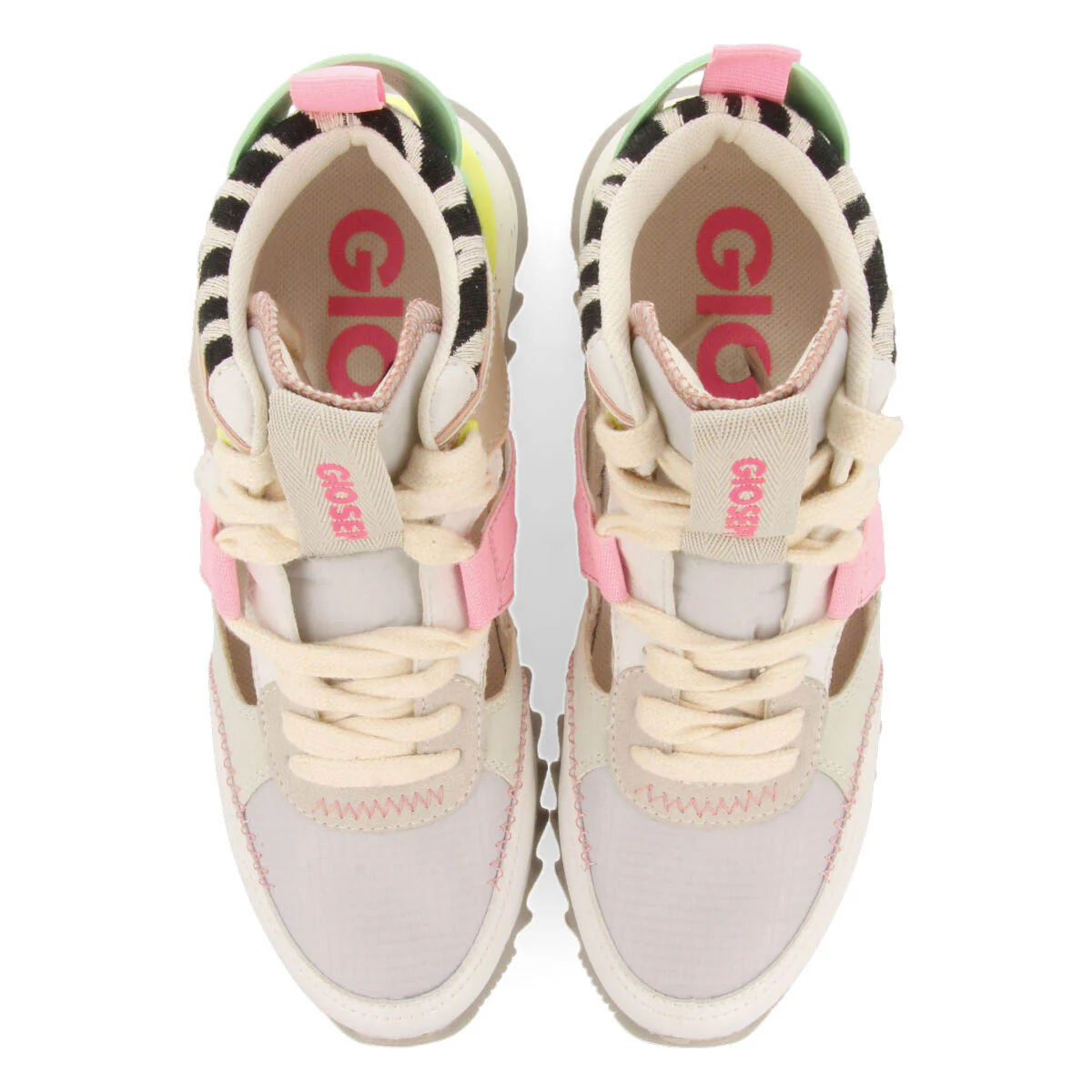 Ormoy women's semi-open button-up sneakers with a range of prints - Image 3