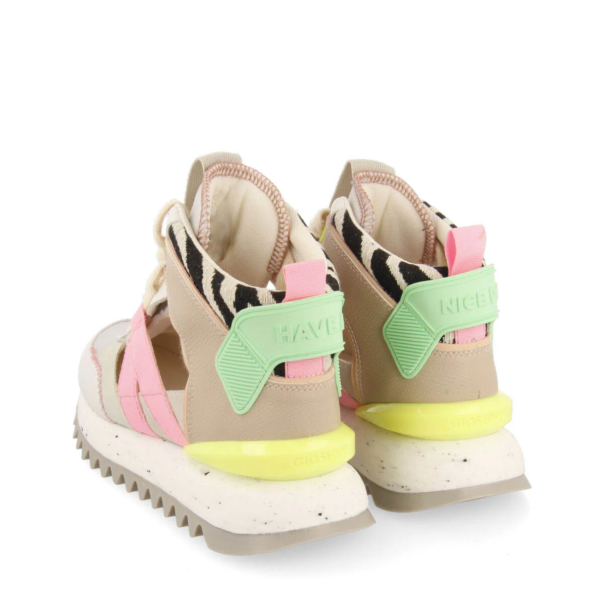 Ormoy women's semi-open button-up sneakers with a range of prints - Image 4