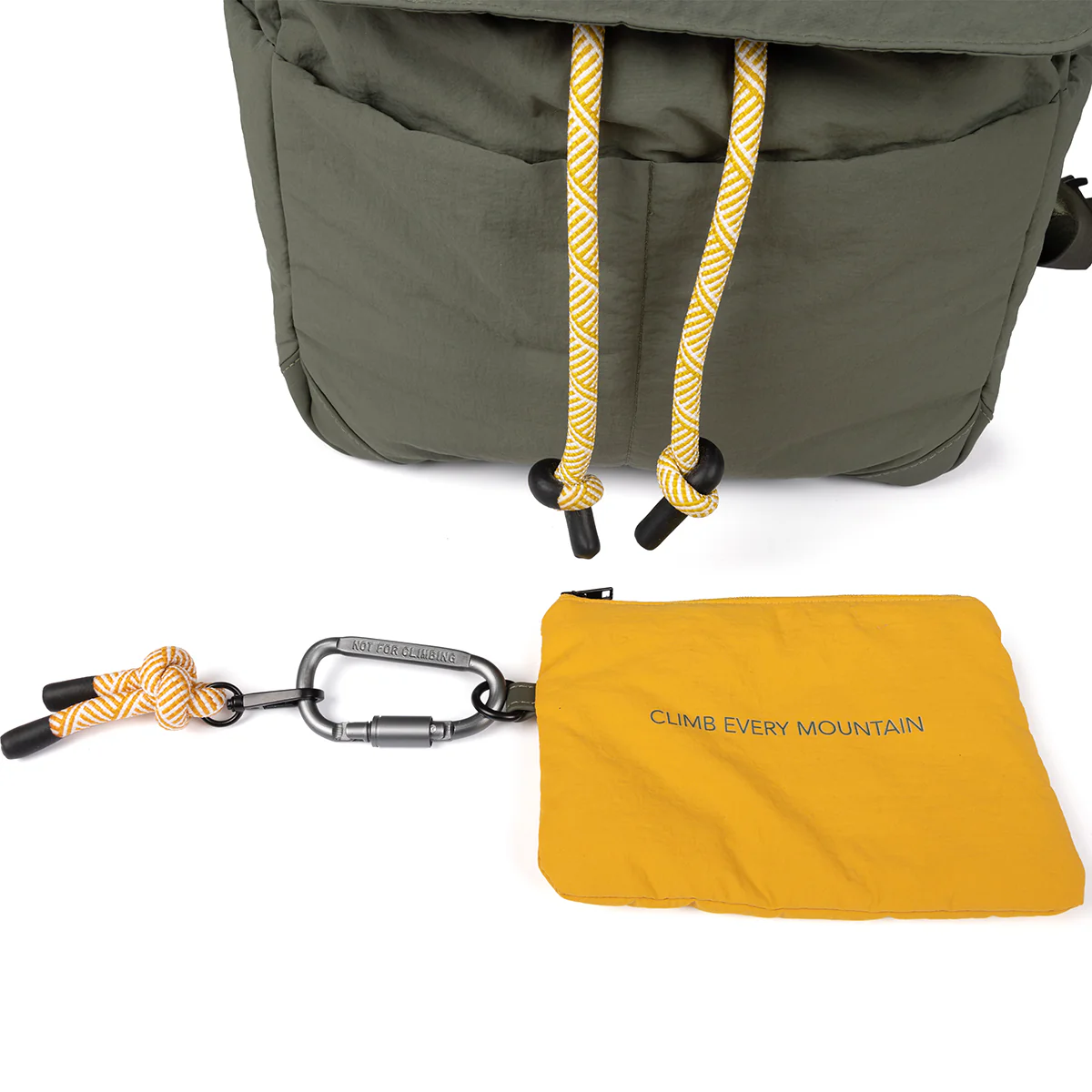 Ortley quilted khaki backpack with pockets - Image 2