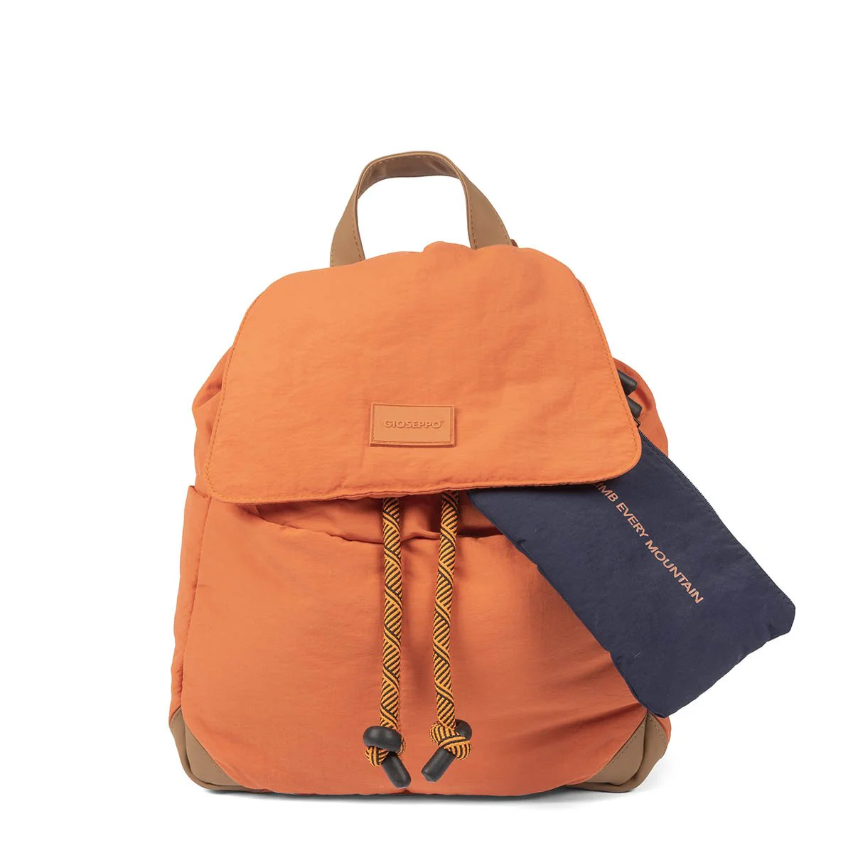 Ortley quilted terracotta backpack with pockets - Image 2