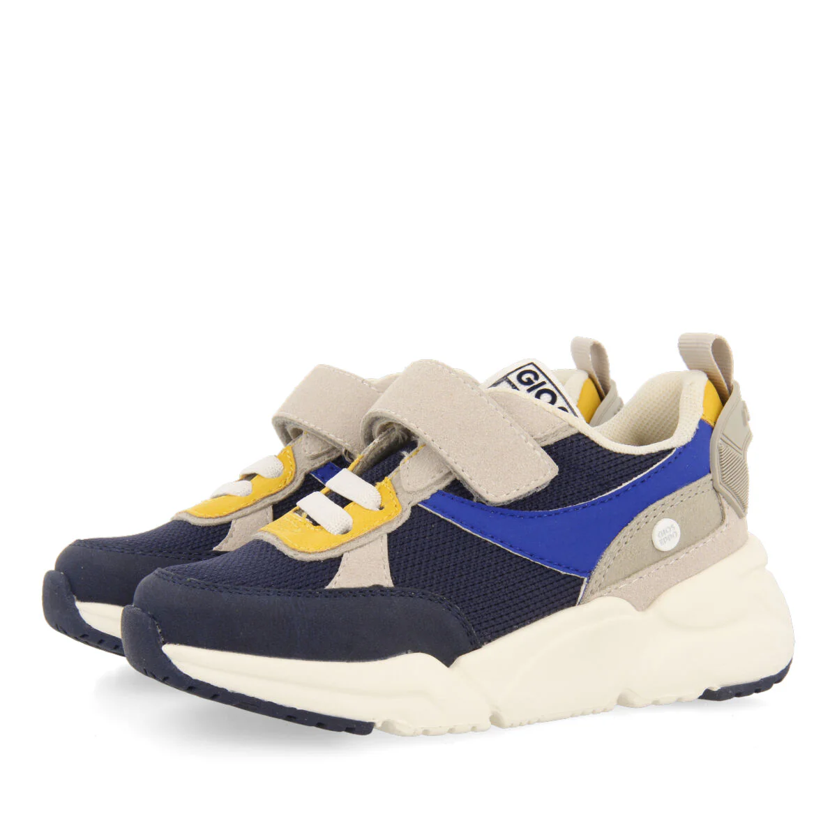 Ouanne boys navy blue sneakers with light and flexible chunky soles - Image 2