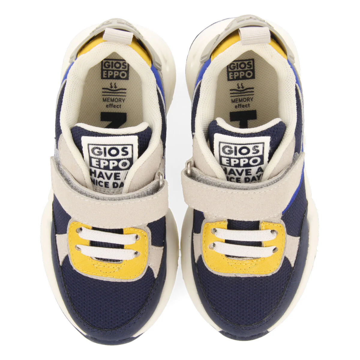 Ouanne boys navy blue sneakers with light and flexible chunky soles - Image 3