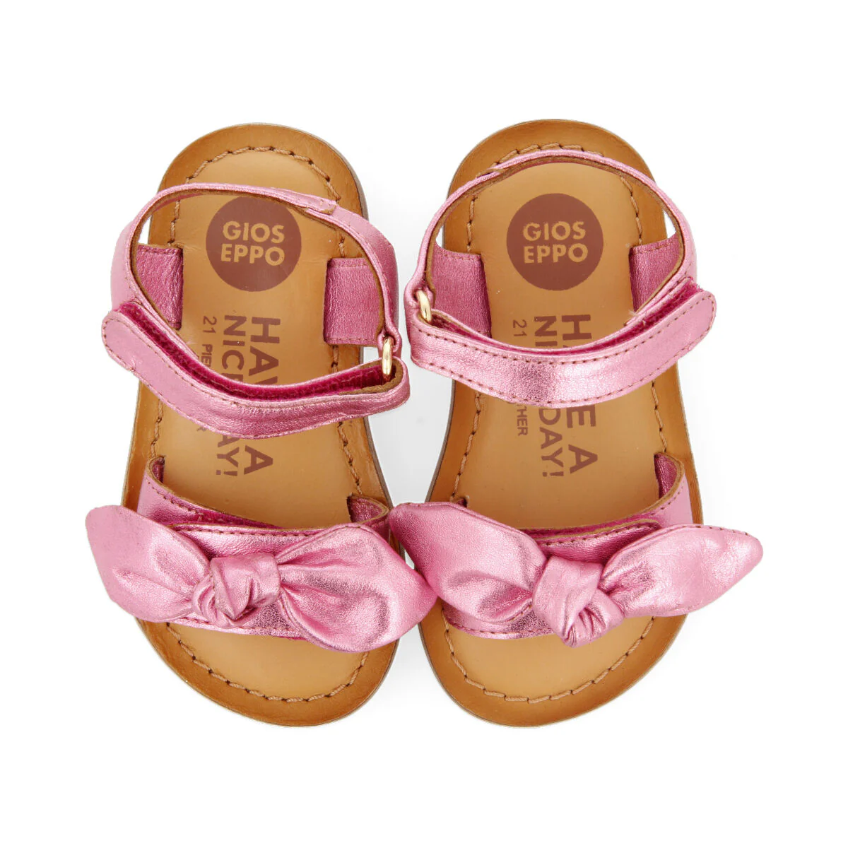 Panay girls metallic fuchsia leather sandals - Image 4