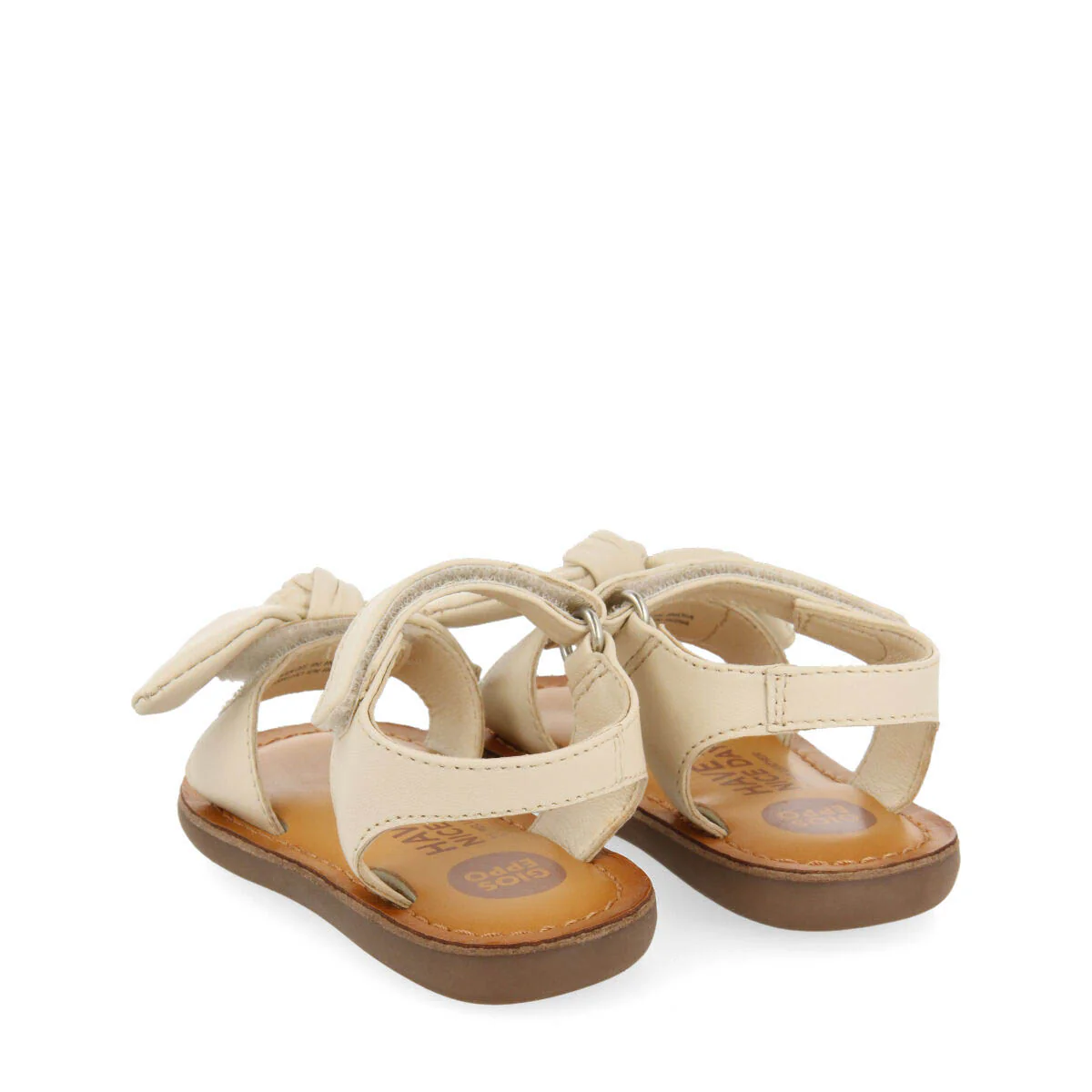 Panay girls metallic off white leather sandals - Image 3