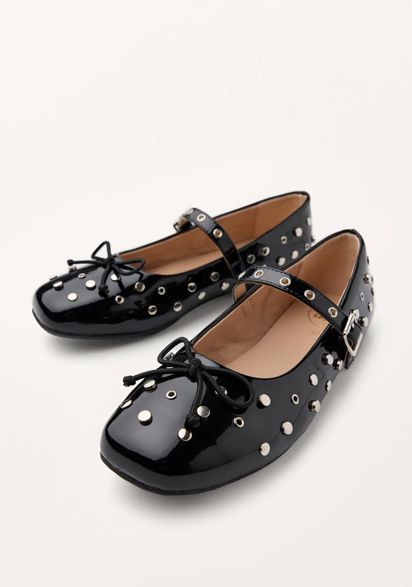 PATENT LEATHER EFFECT BALLET FLATS OAKFIELD - Image 2