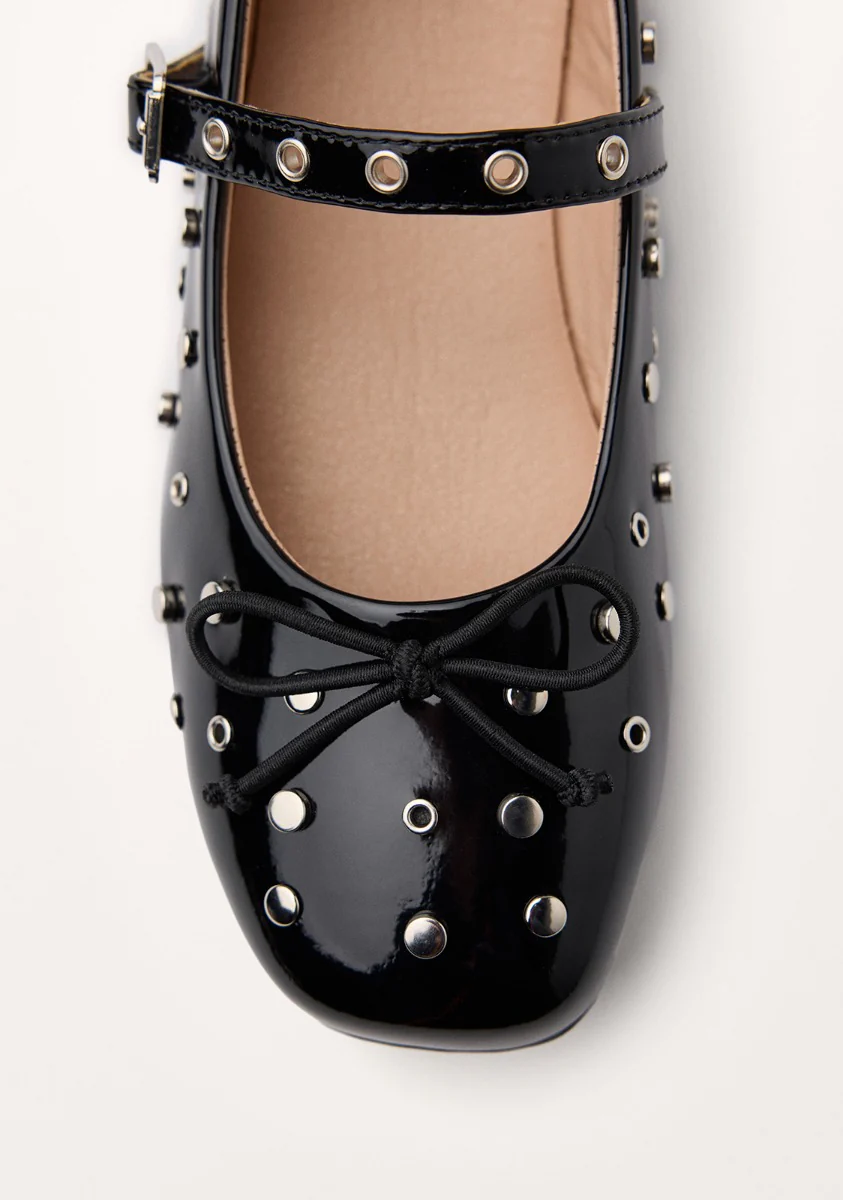 PATENT LEATHER EFFECT BALLET FLATS OAKFIELD - Image 4