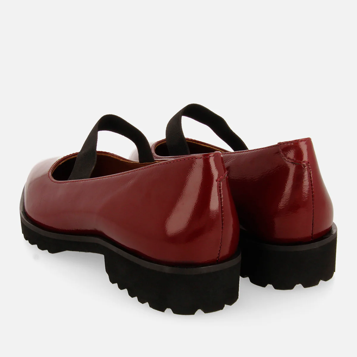 PATENT LEATHER EFFECT BALLET FLATS WITH TRACK SOLE DOBSINA - Image 6