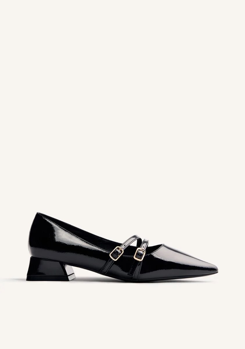 PATENT LEATHER EFFECT MARY-JANES LUCAN