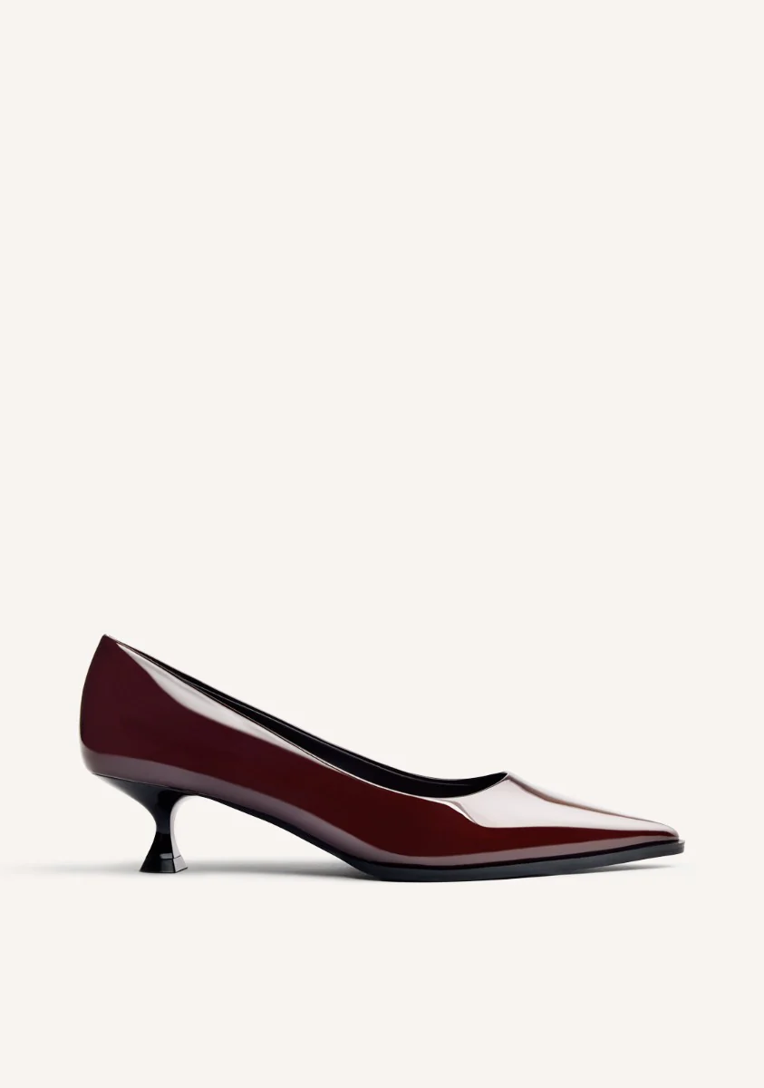 PATENT EFFECT KITTEN HEELED SHOES MAZEPPA