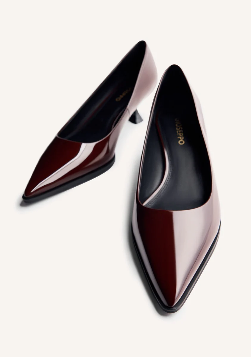 PATENT EFFECT KITTEN HEELED SHOES MAZEPPA - Image 3