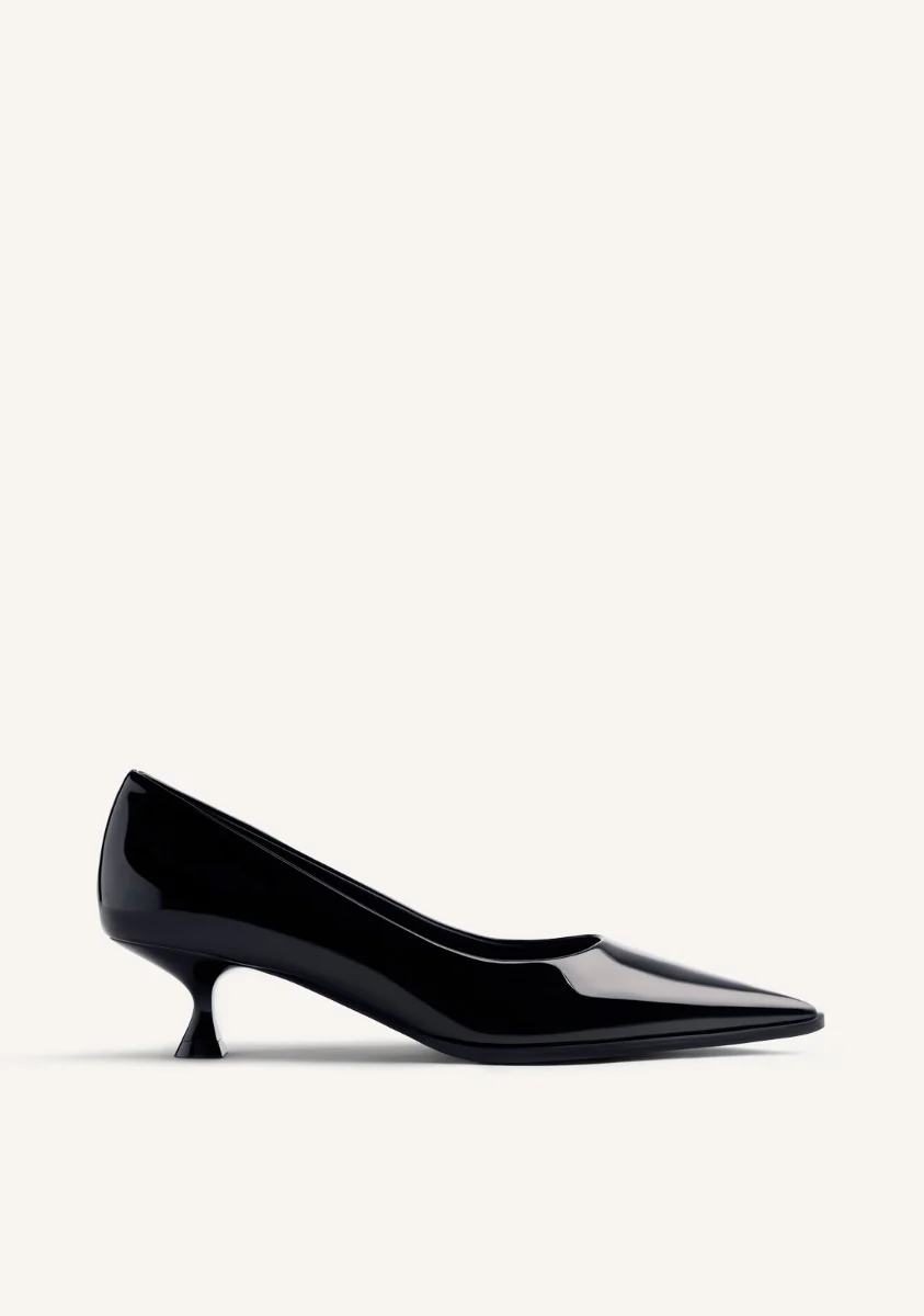 PATENT EFFECT KITTEN HEELED SHOES MAZEPPA