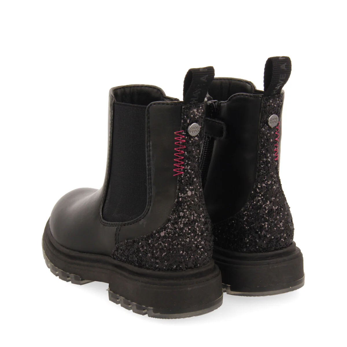Pians children's glittery black chelsea boots - Image 3