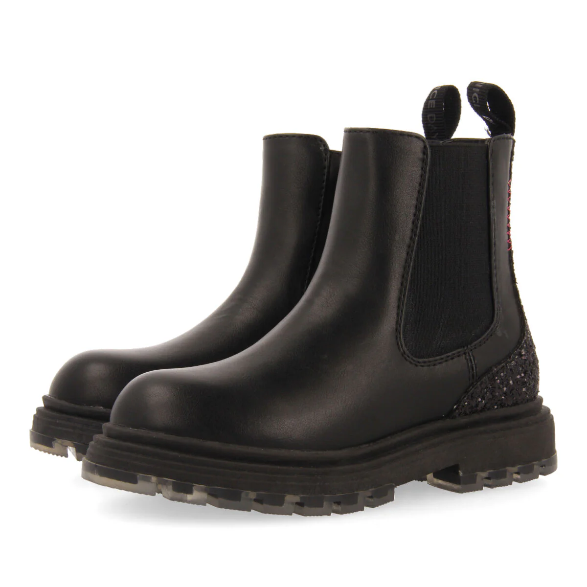 Pians children's glittery black chelsea boots - Image 4