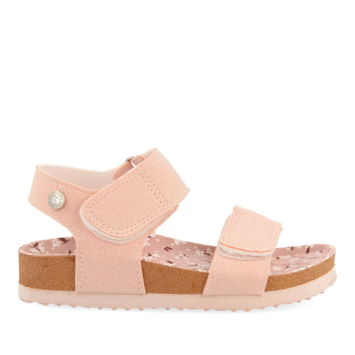 PINK BIO SOLE FLIP-FLOPS WITH GLITTER AND FANTASY PRINT