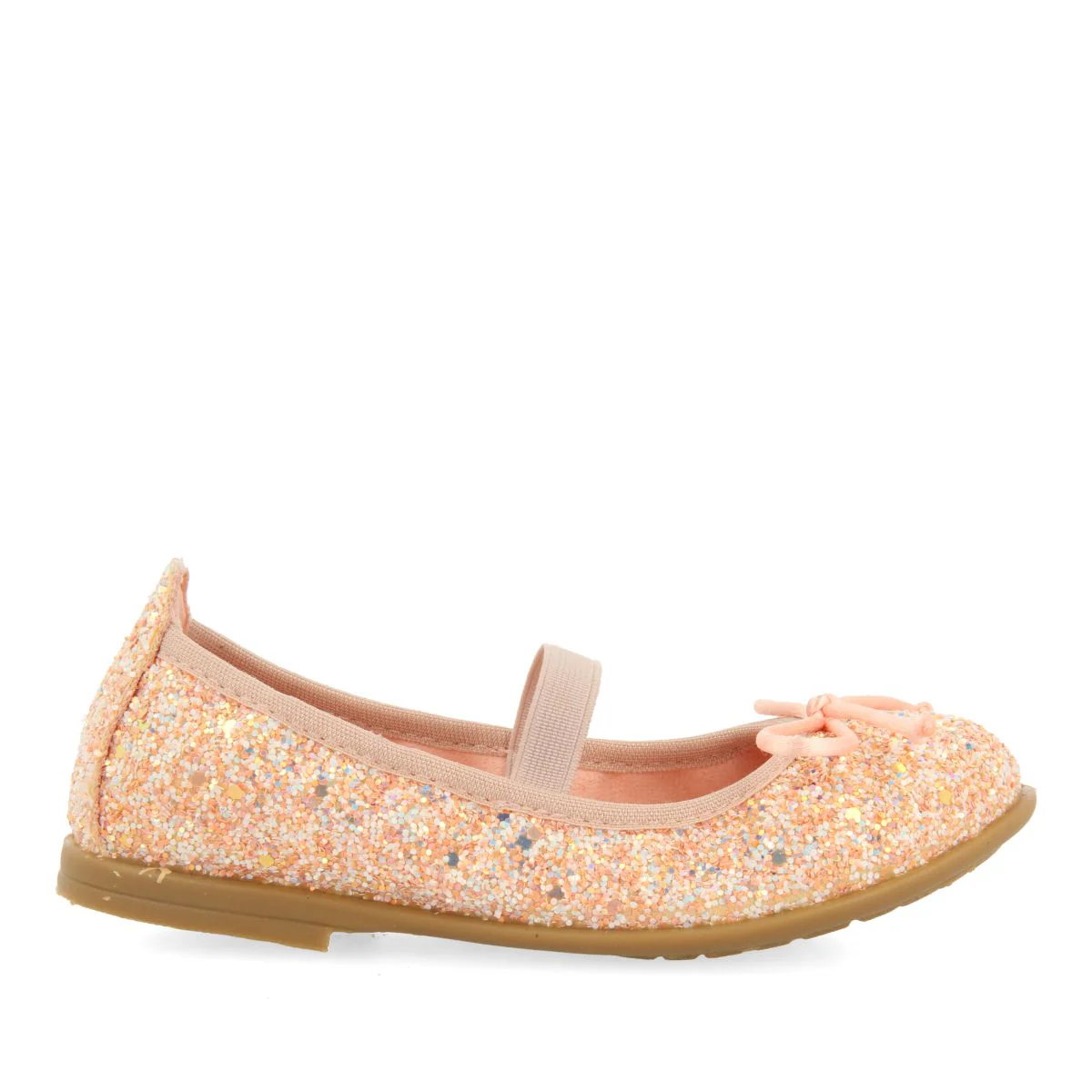 PINK GLITTER BALLET FLATS WITH ELASTIC STRAP FOR GIRL AND BOY MOLALLA