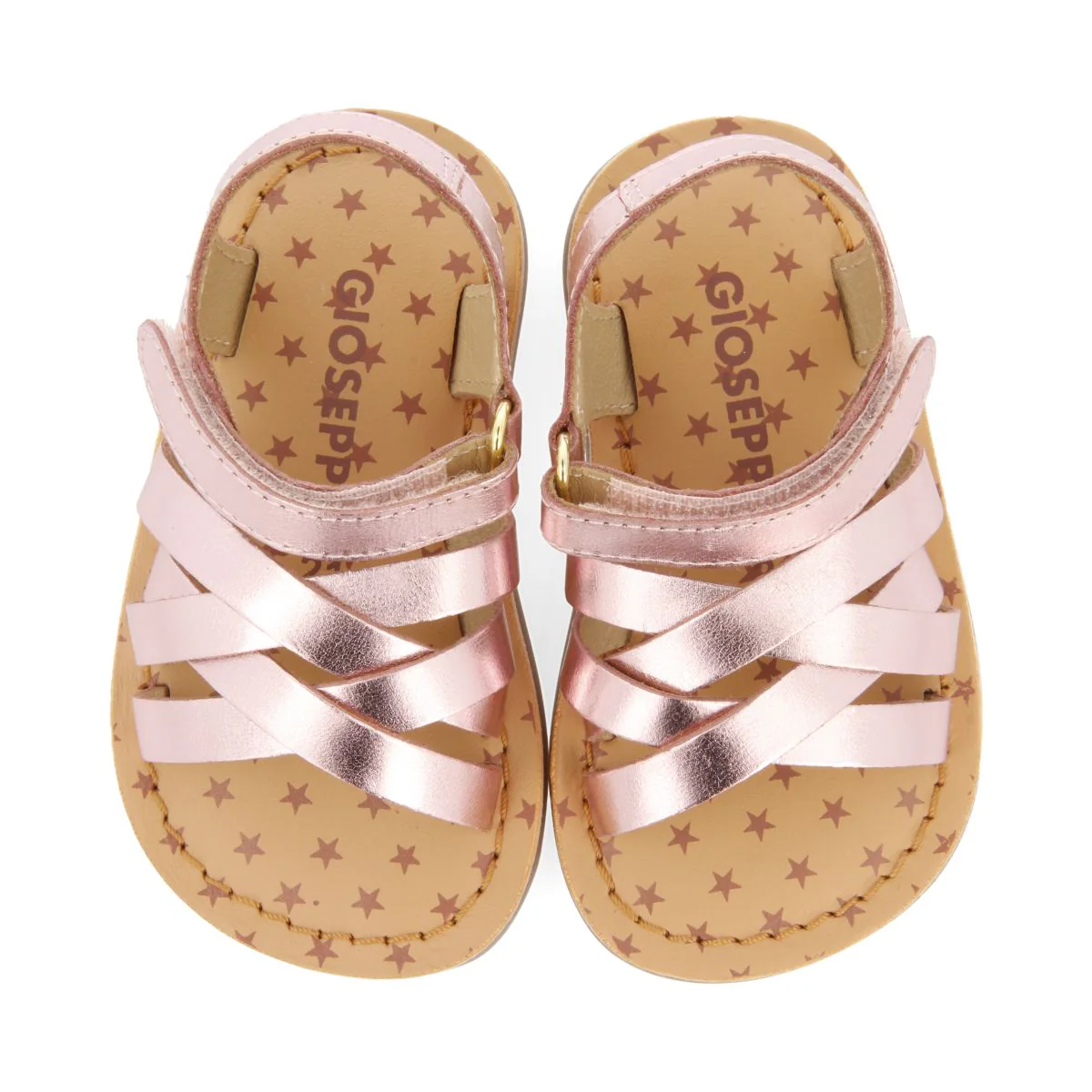 PINK LEATHER ROMAN STYLE SANDALS FOR BABY FLEURY - Image 4