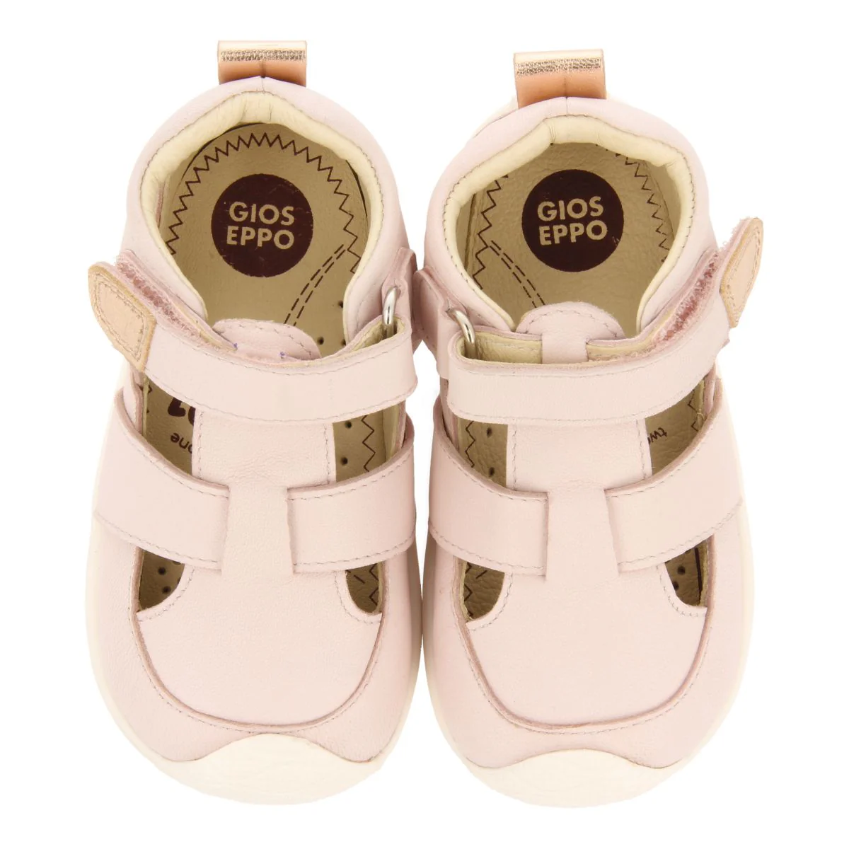 PINK LEATHER SANDALS WITH METALLIC ACCENTS FOR BABY CERRIK - Image 4