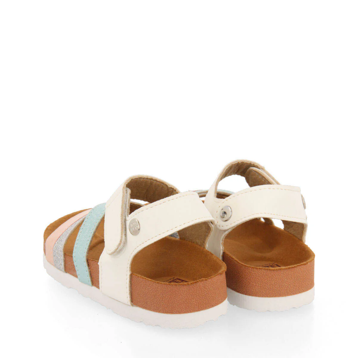 Piuma girls multicoloured footbed sandals with colourful straps - Image 4