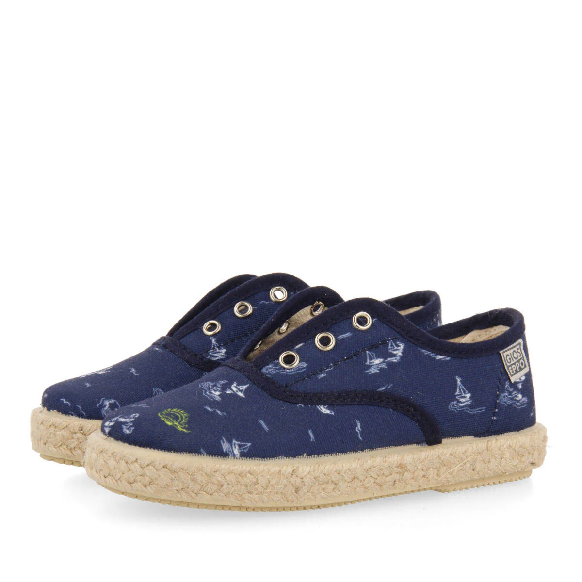 Pocri boysrinted navy blue espadrilles - Image 2
