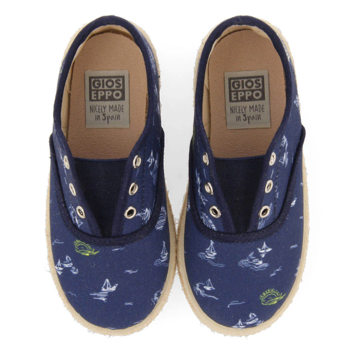 Pocri boysrinted navy blue espadrilles - Image 3