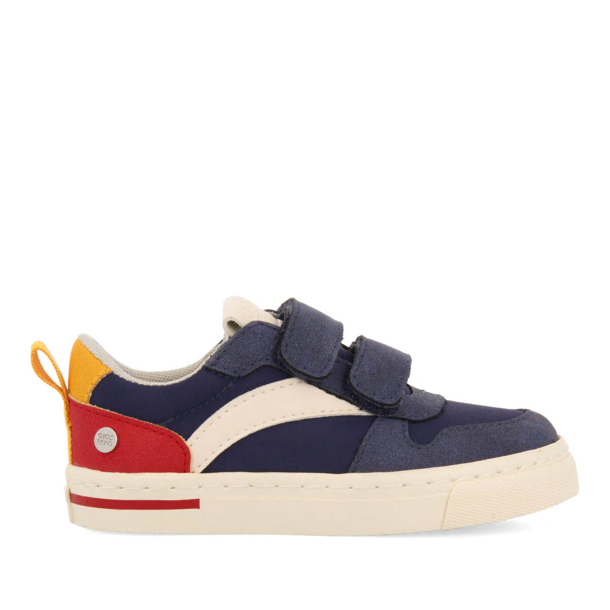 Presque children's navy blue retro sneakers with adjustable fastenings