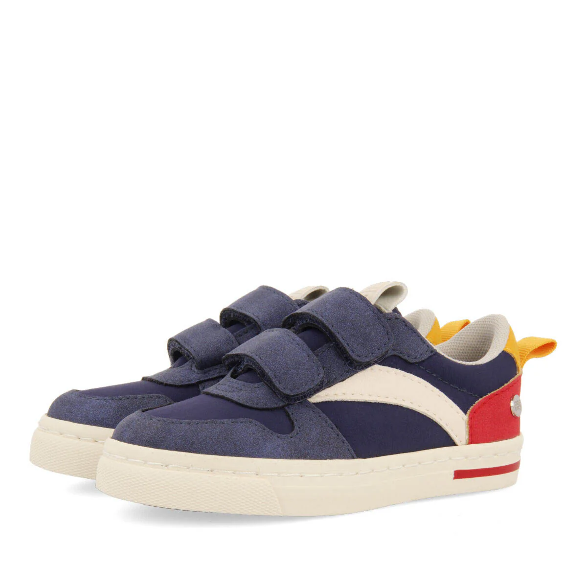 Presque children's navy blue retro sneakers with adjustable fastenings - Image 2