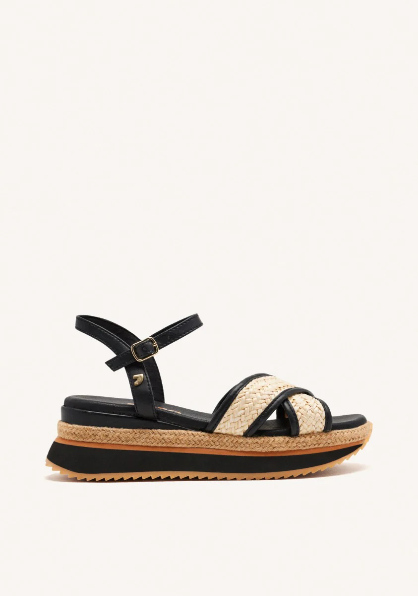 RAFFIA PLATFORM SANDALS BOSCAWEN