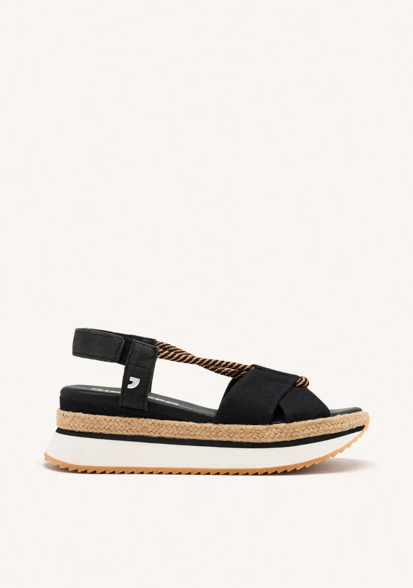 RAFFIA PLATFORM SPORTY SANDALS IRONTON