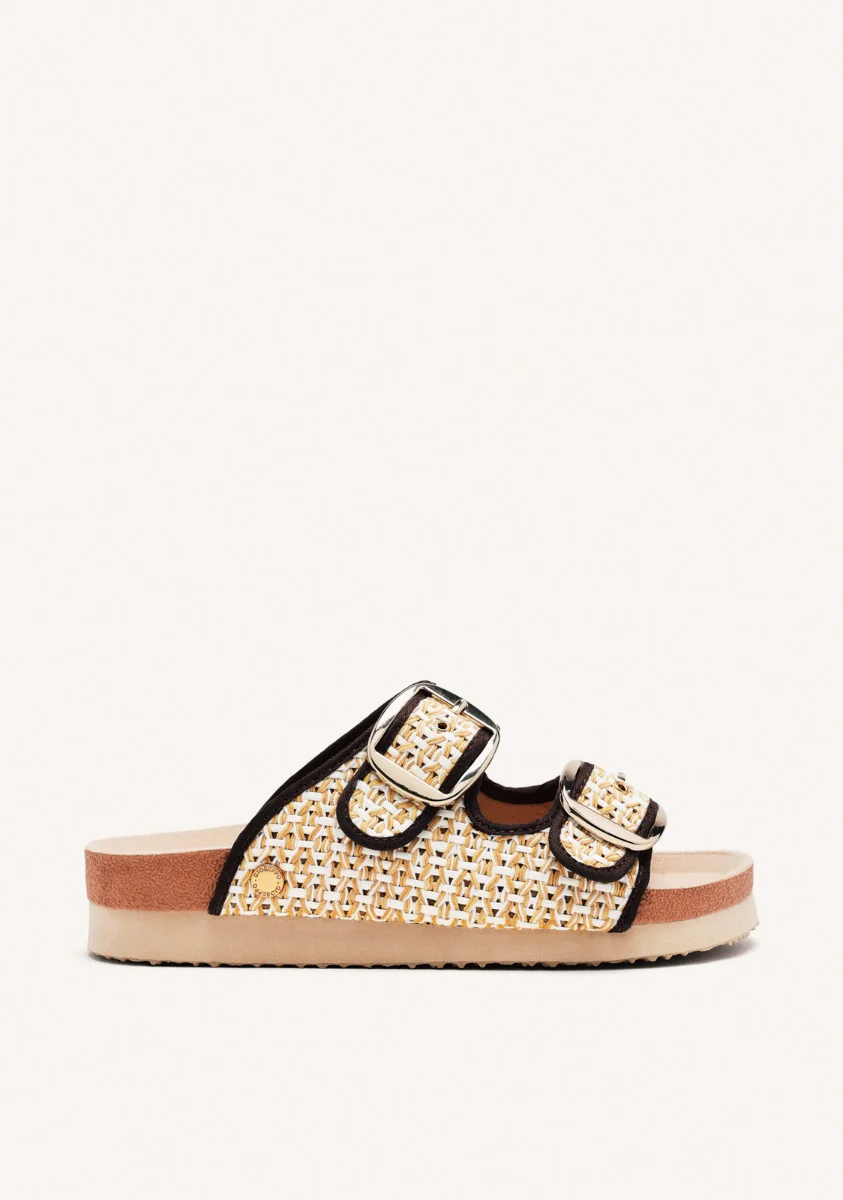 RAFFIA SANDALS WITH BUCKLES PERSHING