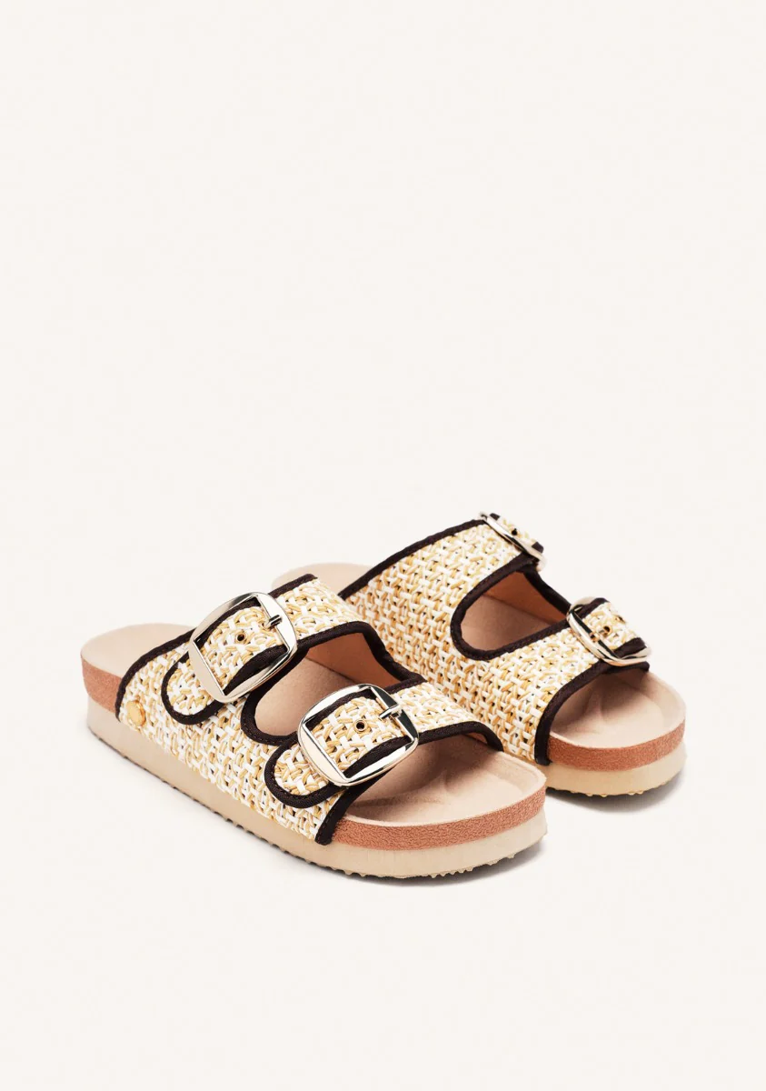 RAFFIA SANDALS WITH BUCKLES PERSHING - Image 2