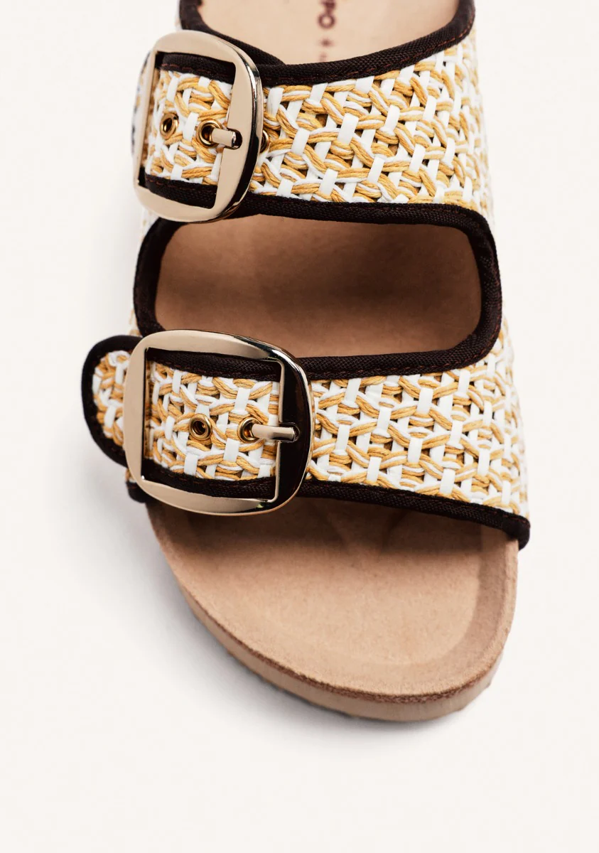 RAFFIA SANDALS WITH BUCKLES PERSHING - Image 3