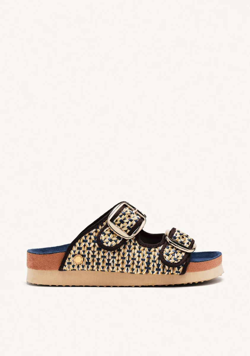 RAFFIA SANDALS WITH BUCKLES PERSHING