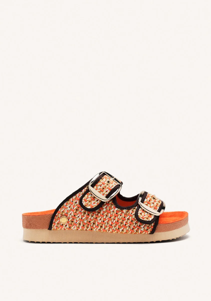 RAFFIA SANDALS WITH BUCKLES PERSHING