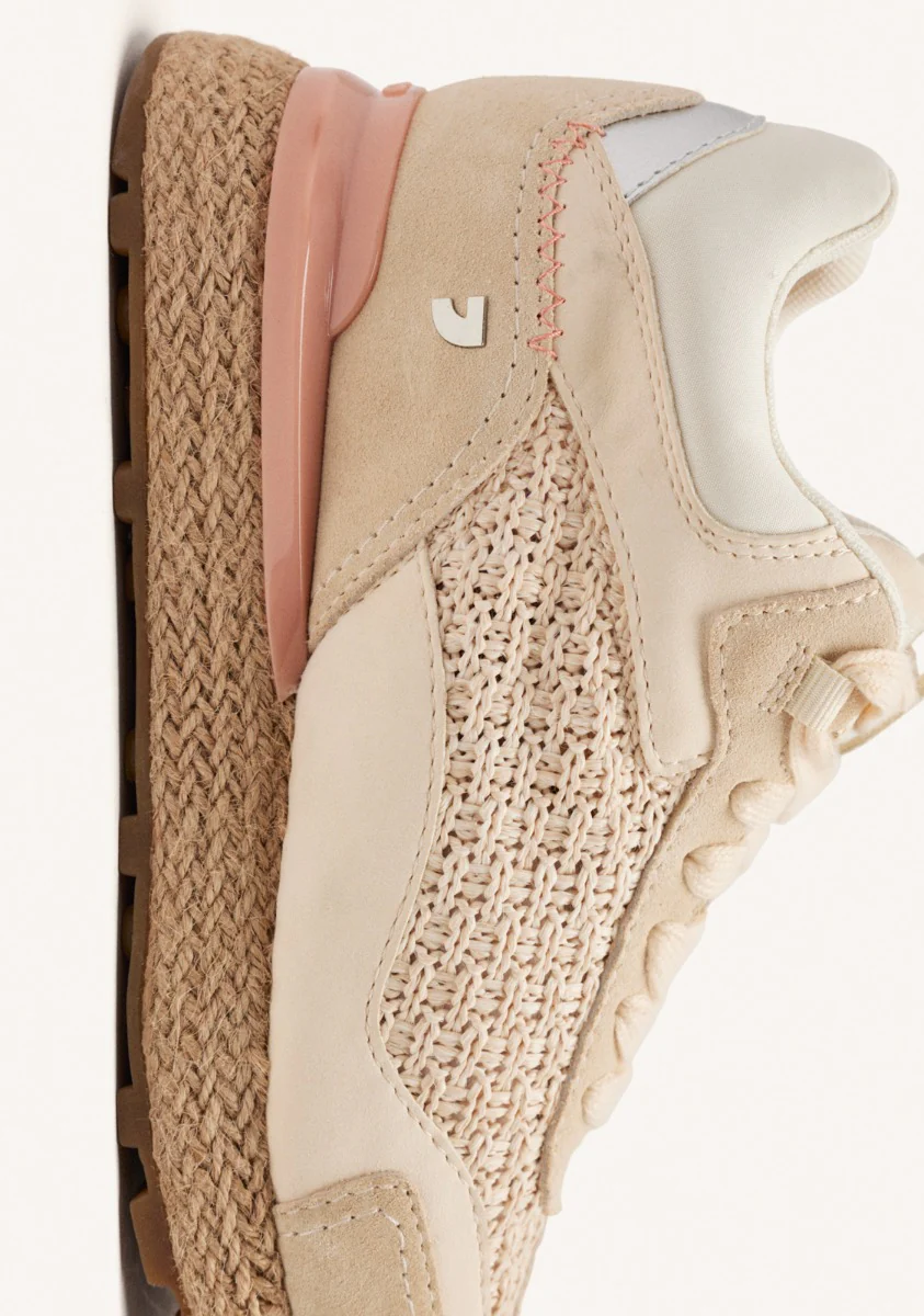 RAFFIA WEDGE LEATHER SNEAKERS HARDING - Image 3