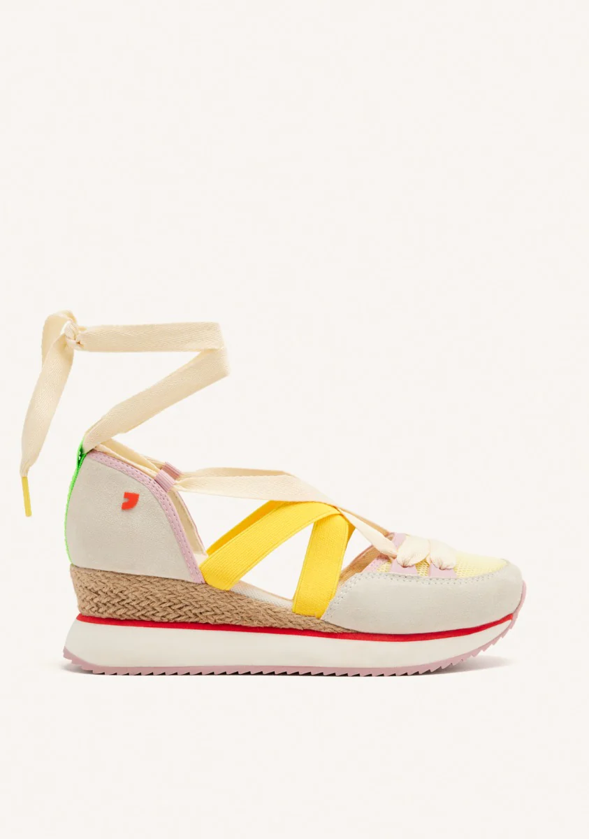 RAFFIA WEDGE LEATHER SPORTY SANDALS HINESBURG