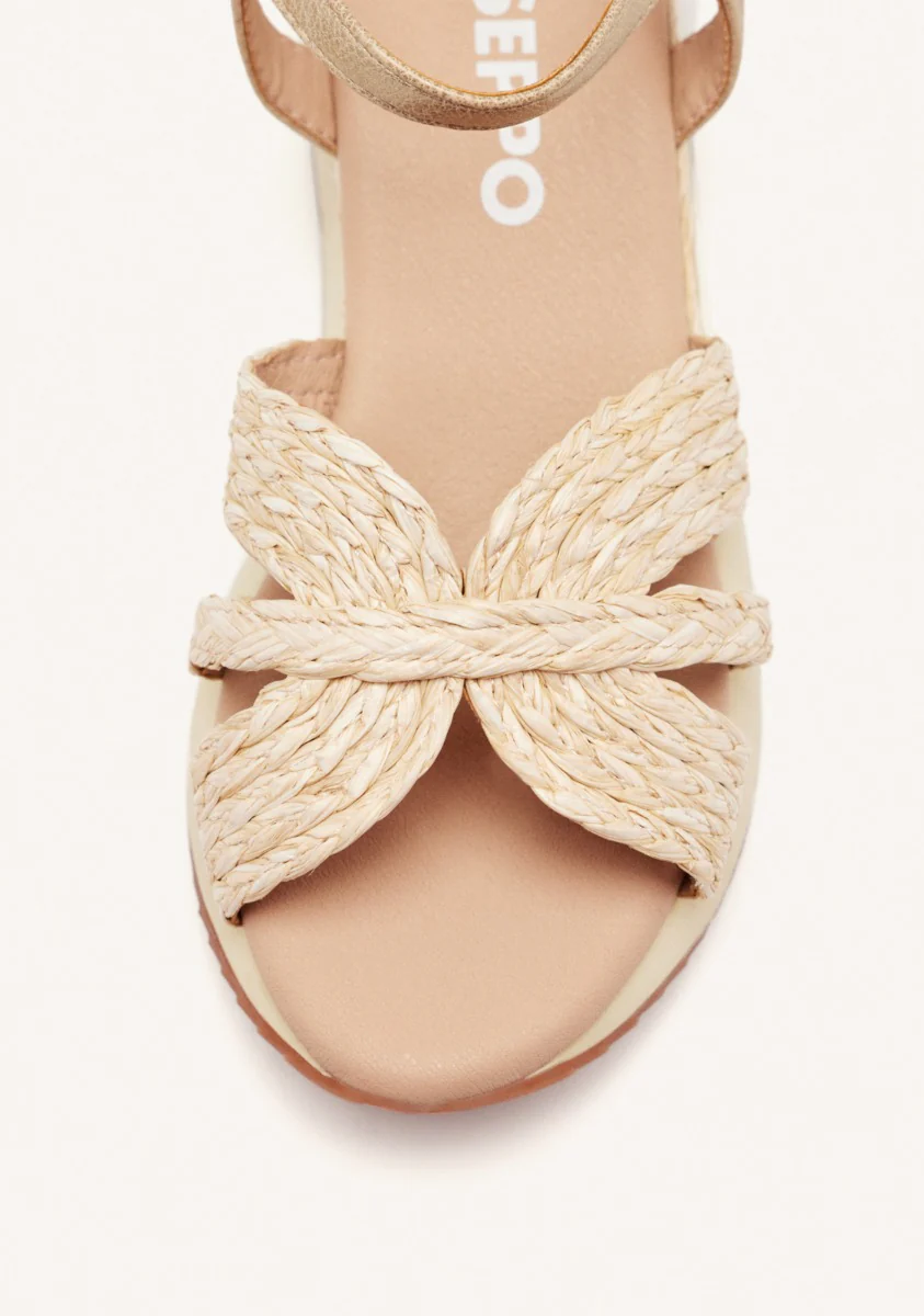 RAFFIA WEDGE SANDALS GUILDHALL - Image 3