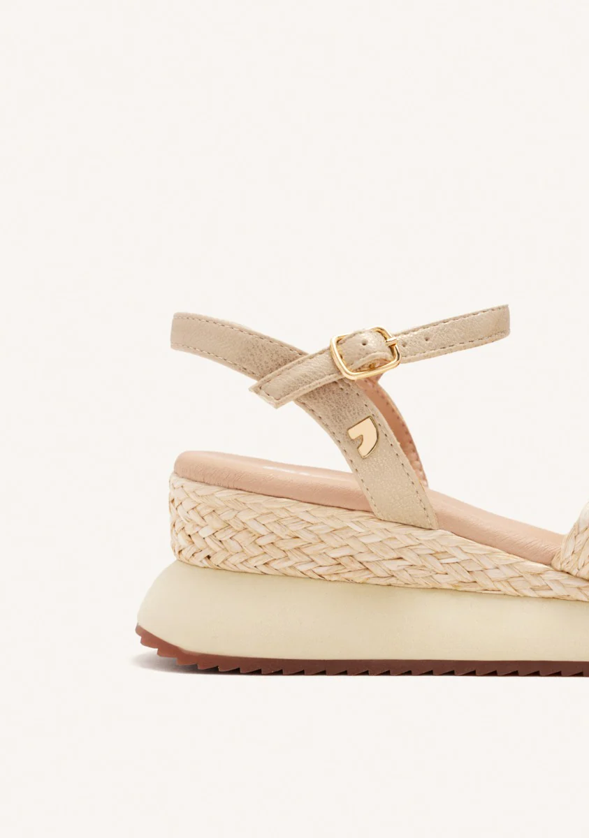 RAFFIA WEDGE SANDALS GUILDHALL - Image 4