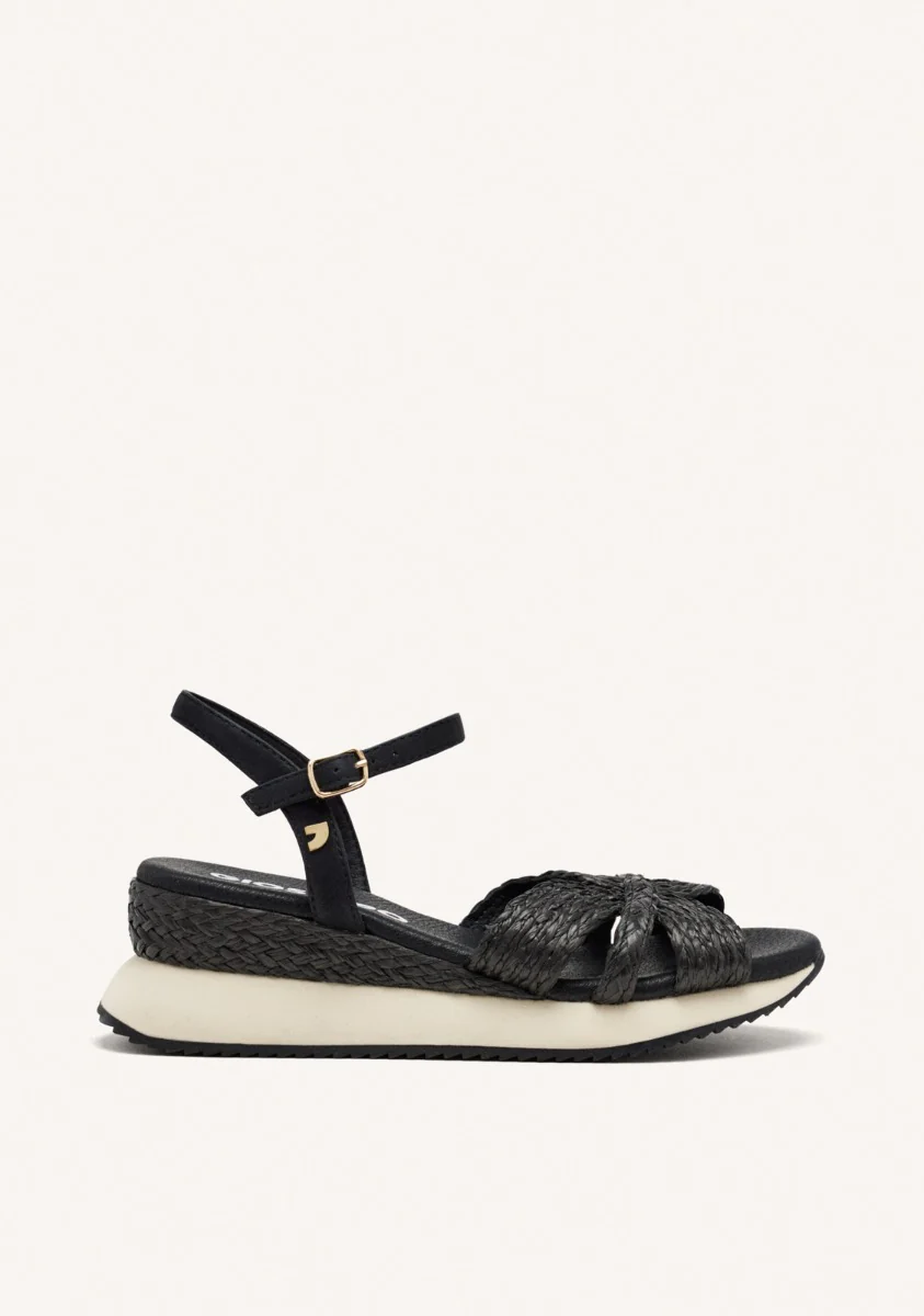 RAFFIA WEDGE SANDALS GUILDHALL