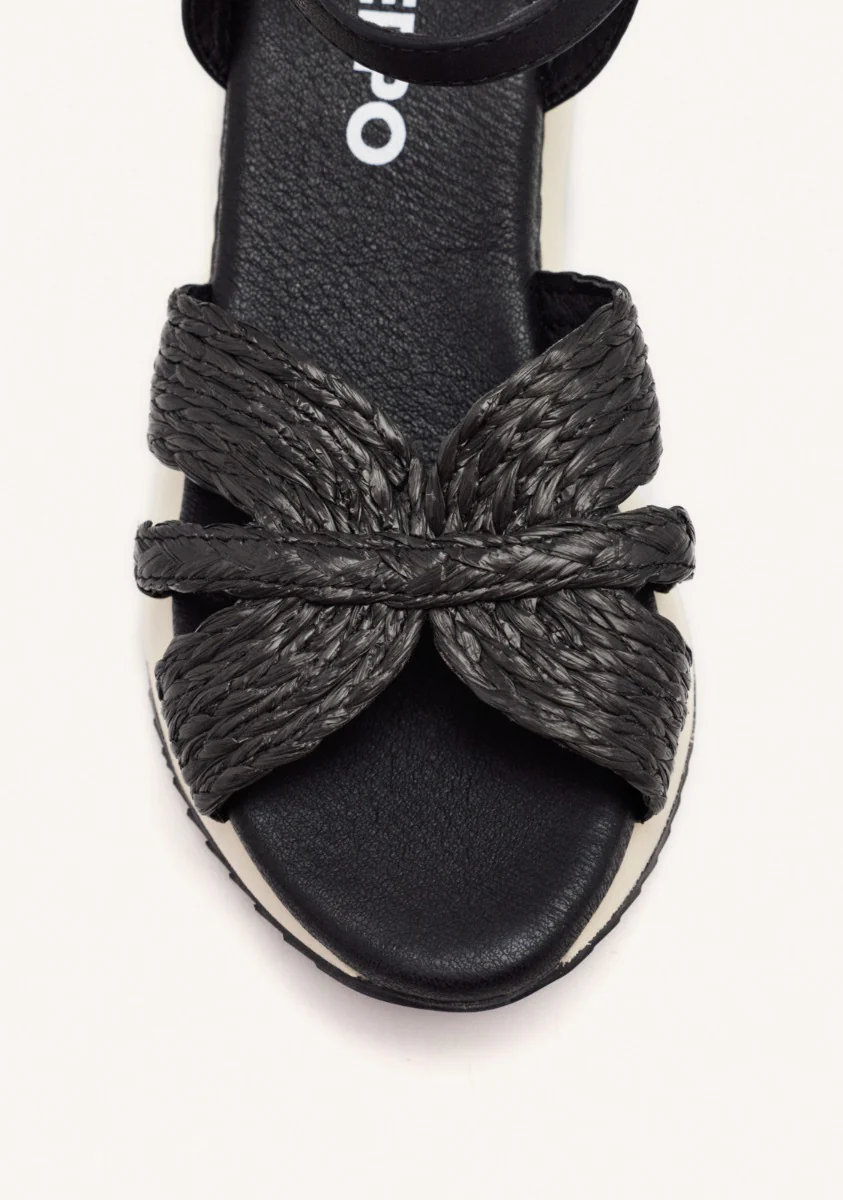 RAFFIA WEDGE SANDALS GUILDHALL - Image 3